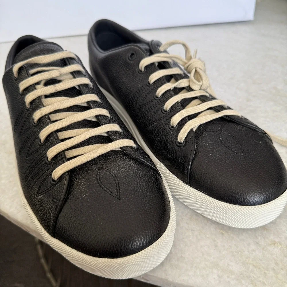 Prada 2EE448 Age Effect Men's Black Nappa Leather Sneakers Shoes, Size UK 8 - Picture 13 of 16